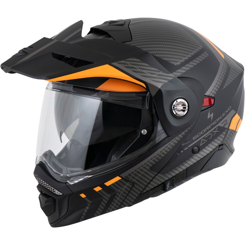 Flip-up motociklu ķivere Scorpion ADX-2 LEWIS matēta melna-oranža