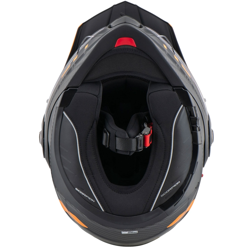 Flip-up motociklu ķivere Scorpion ADX-2 LEWIS matēta melna-oranža