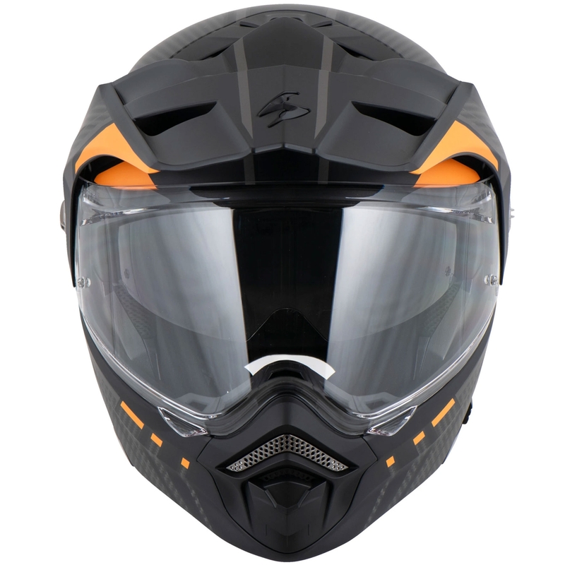 Flip-up motociklu ķivere Scorpion ADX-2 LEWIS matēta melna-oranža