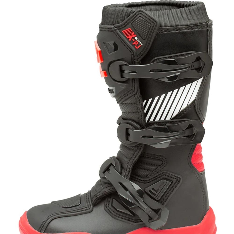 Eleveit X-Peak bērnu motokrosa zābaki melni-sarkani