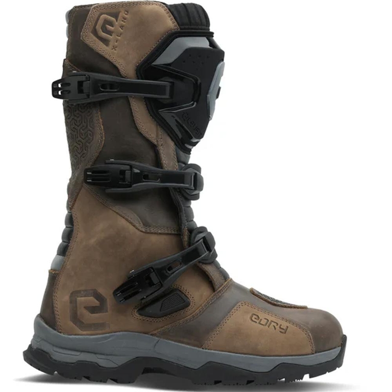 Eleveit X Land ADV E-Dry motocikla zābaki brūni