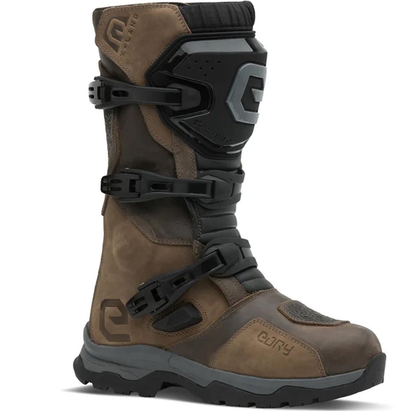 Eleveit X Land ADV E-Dry motocikla zābaki brūni