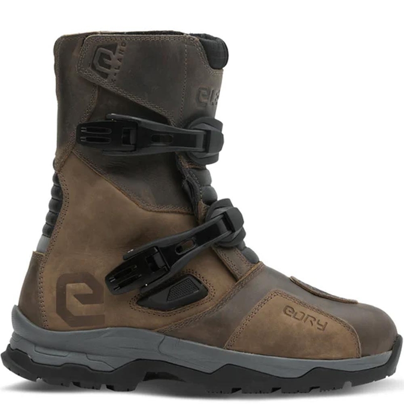Eleveit X Land ADV Low E-Dry motocikla zābaki brūni