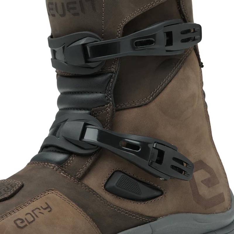 Eleveit X Land ADV Low E-Dry motocikla zābaki brūni