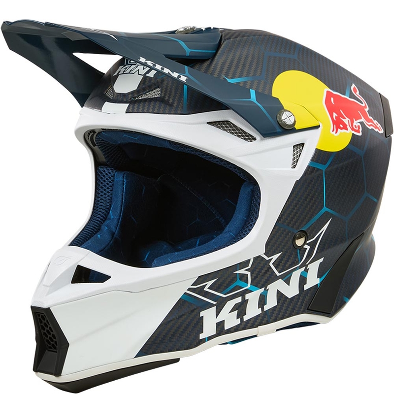Motokrosa ķivere KINI Red Bull MXC2 2.0 zila-balta