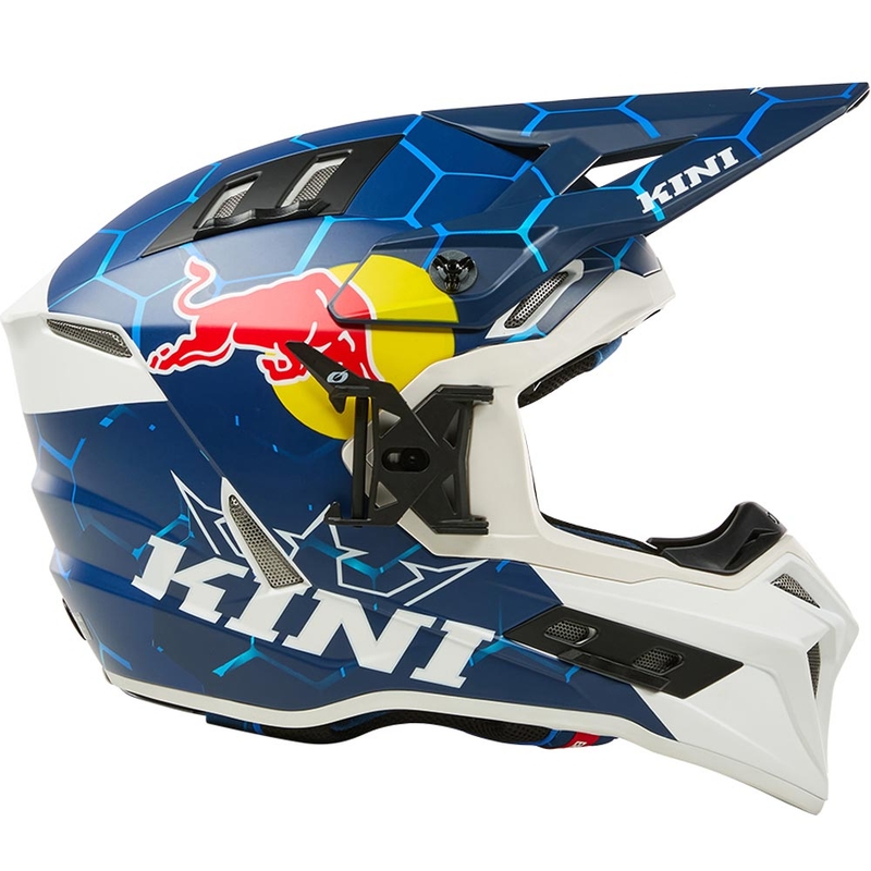 Motokrosa ķivere KINI Red Bull EXC zili balta