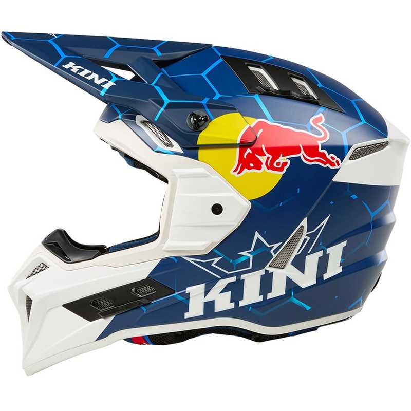 Motokrosa ķivere KINI Red Bull EXC zili balta