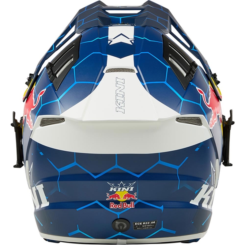 Motokrosa ķivere KINI Red Bull EXC zili balta