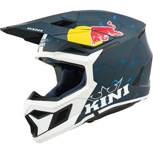 Bērnu motokrosa ķivere KINI Red Bull MX3 1.0 zila-balta