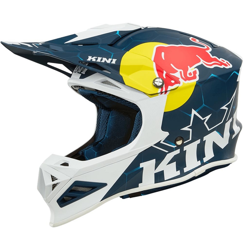 Motokrosa ķivere KINI Red Bull MXC1 1.0 zila-balta