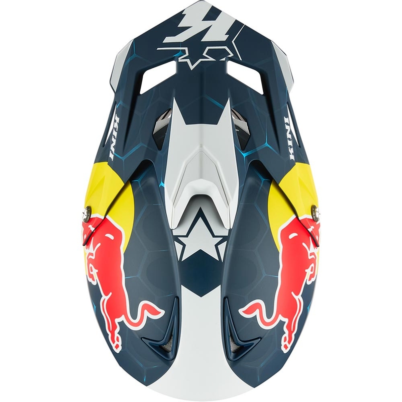 Motokrosa ķivere KINI Red Bull MXC1 1.0 zila-balta