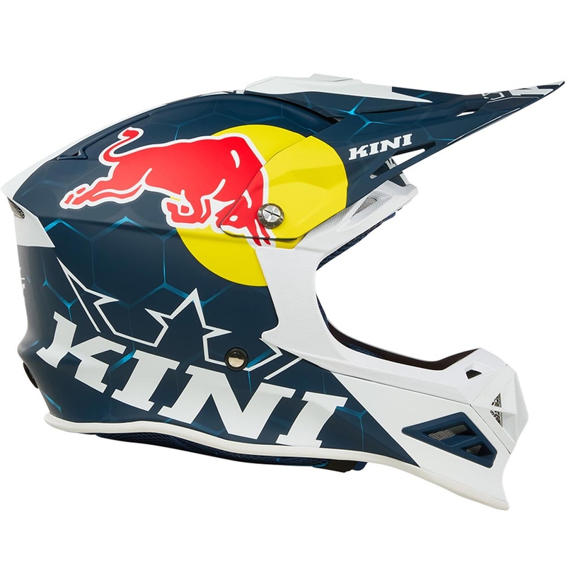 Motokrosa ķivere KINI Red Bull MXC1 1.0 zila-balta