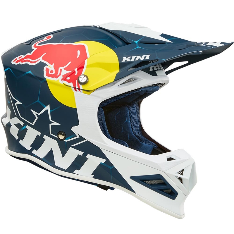 Motokrosa ķivere KINI Red Bull MXC1 1.0 zila-balta