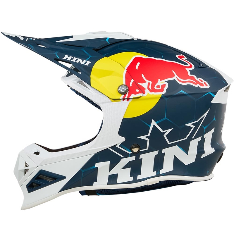 Motokrosa ķivere KINI Red Bull MXC1 1.0 zila-balta