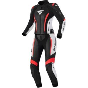 Sieviešu kombinezons Shima Miura 2.0 Black-White-Fluo Red motociklam