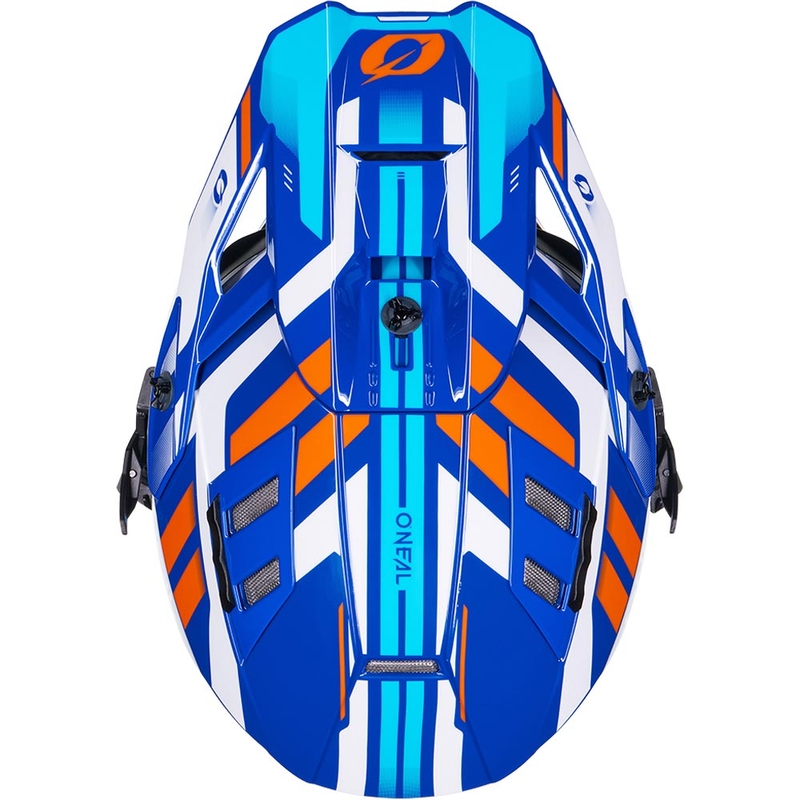 Motokrosa ķivere O´Neal EX-SRS Dust zila-oranža