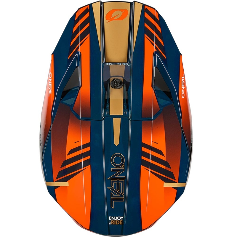 Motokrosa ķivere O'Neal 3SRS Haze zila-oranža-zelta