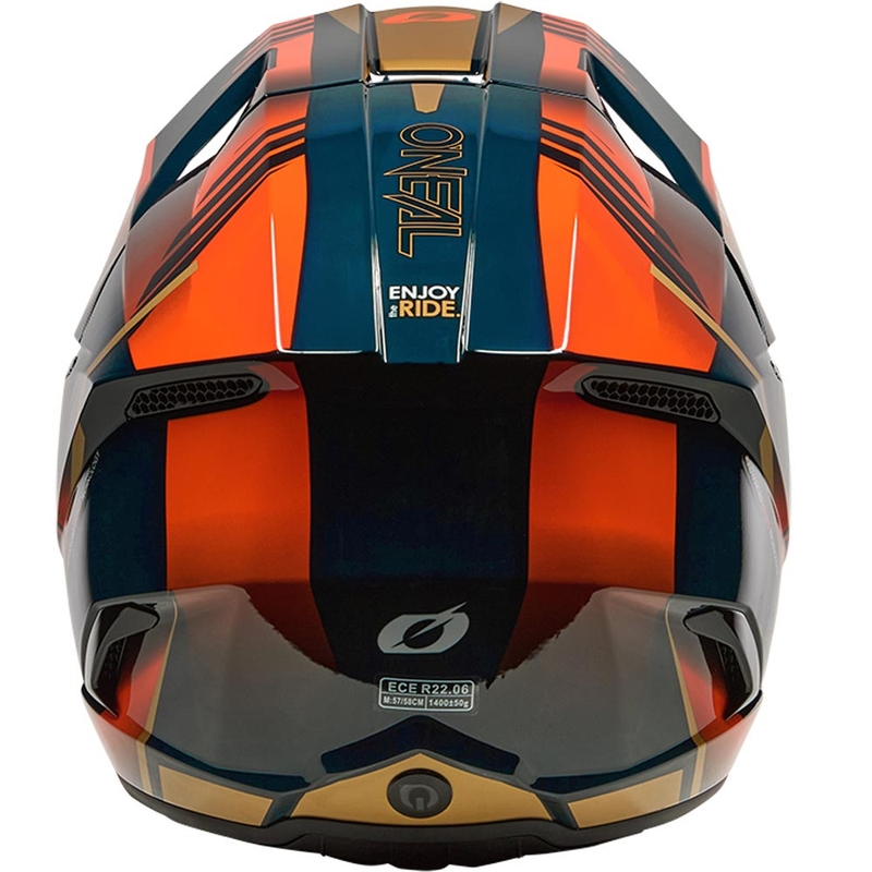 Motokrosa ķivere O'Neal 3SRS Haze zila-oranža-zelta