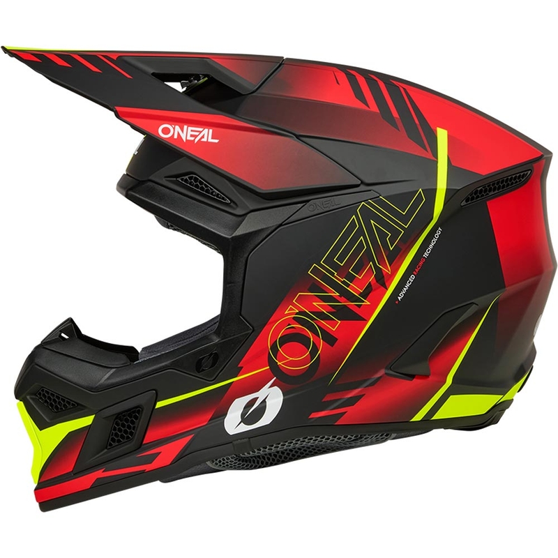 Motokrosa ķivere O´Neal 3SRS Haze matēta melna-sarkana-fluorēta dzeltena
