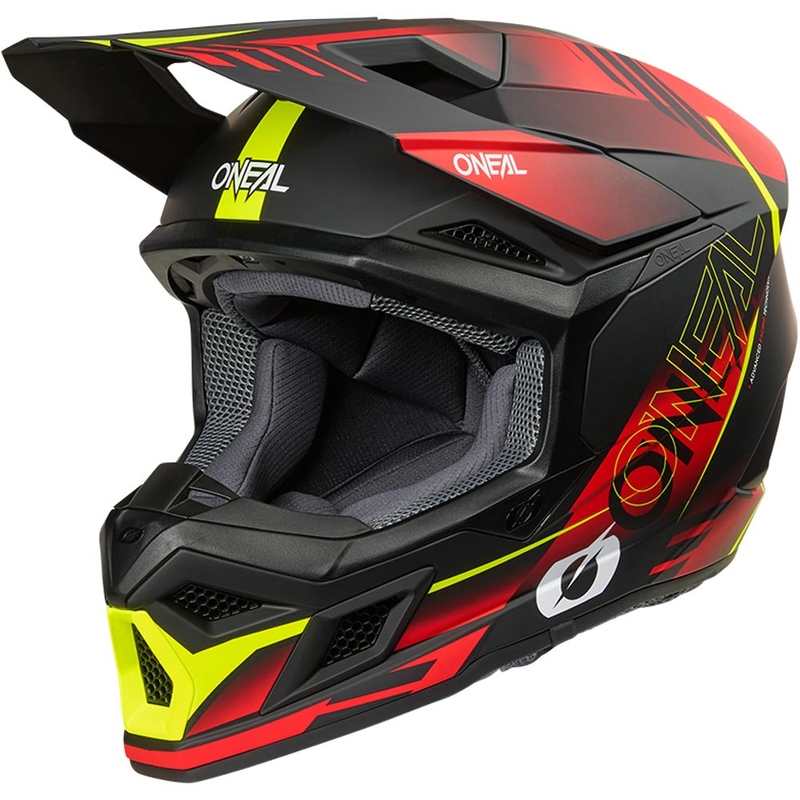 Motokrosa ķivere O´Neal 3SRS Haze matēta melna-sarkana-fluorēta dzeltena