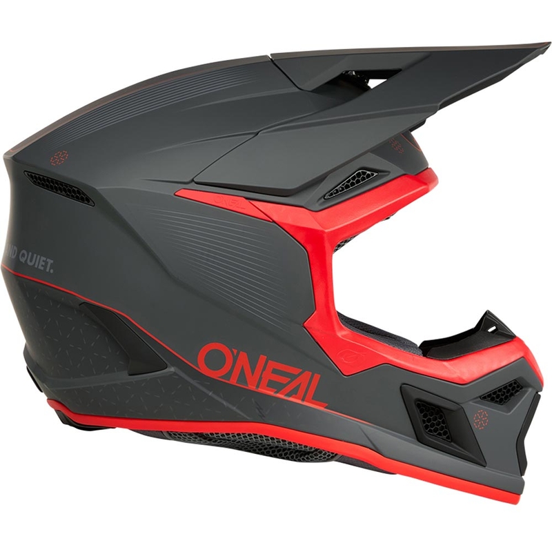 Motokrosa ķivere O´Neal 3SRS E-stroke matēta pelēka-sarkana