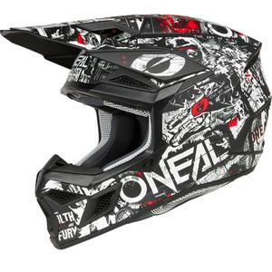 Motokrosa ķivere O´Neal 3SRS Attack matēta melna-balta