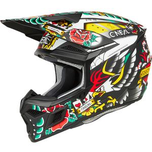 Bērnu motokrosa ķivere O'Neal 3SRS Inked daudzkrāsaina