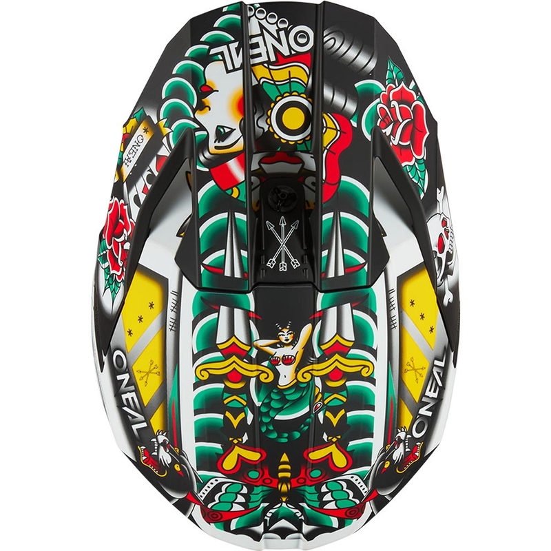 Bērnu motokrosa ķivere O'Neal 3SRS Inked daudzkrāsaina