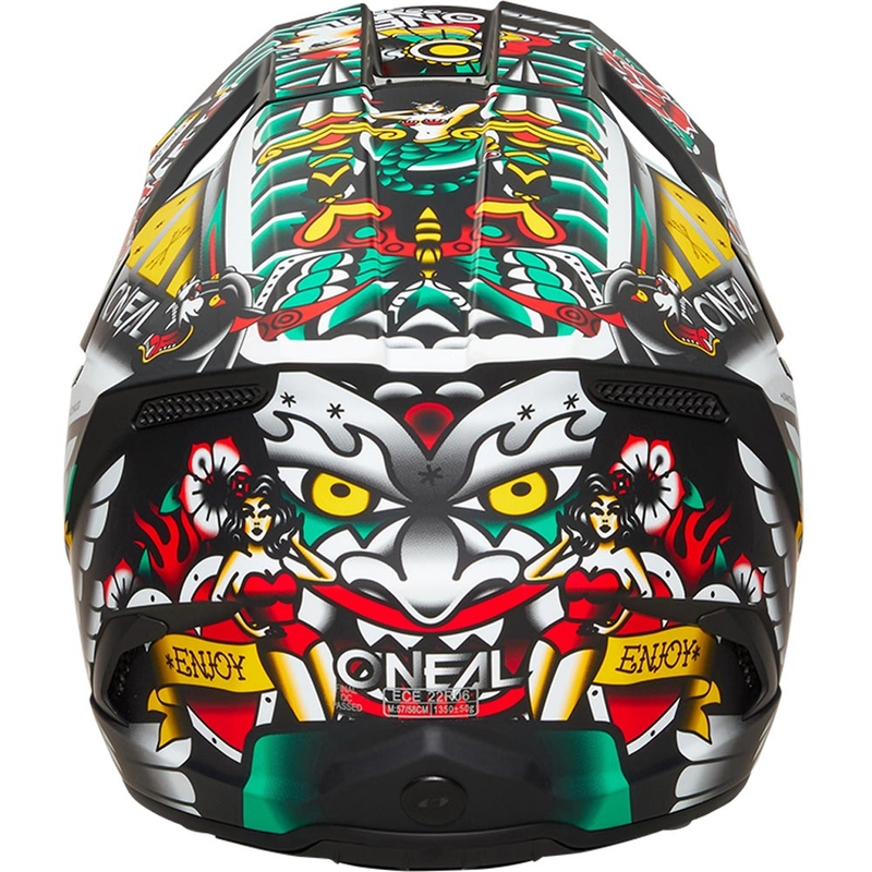 Bērnu motokrosa ķivere O'Neal 3SRS Inked daudzkrāsaina