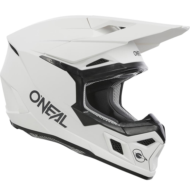 Motokrosa ķivere O´Neal 3SRS Solid matēta balta