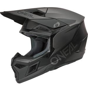 Motokrosa ķivere O´Neal 3SRS Solid matēta melna-pelēka