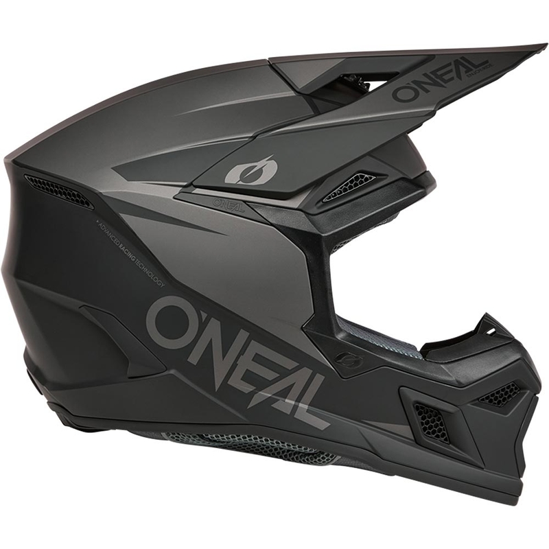 Motokrosa ķivere O´Neal 3SRS Solid matēta melna-pelēka