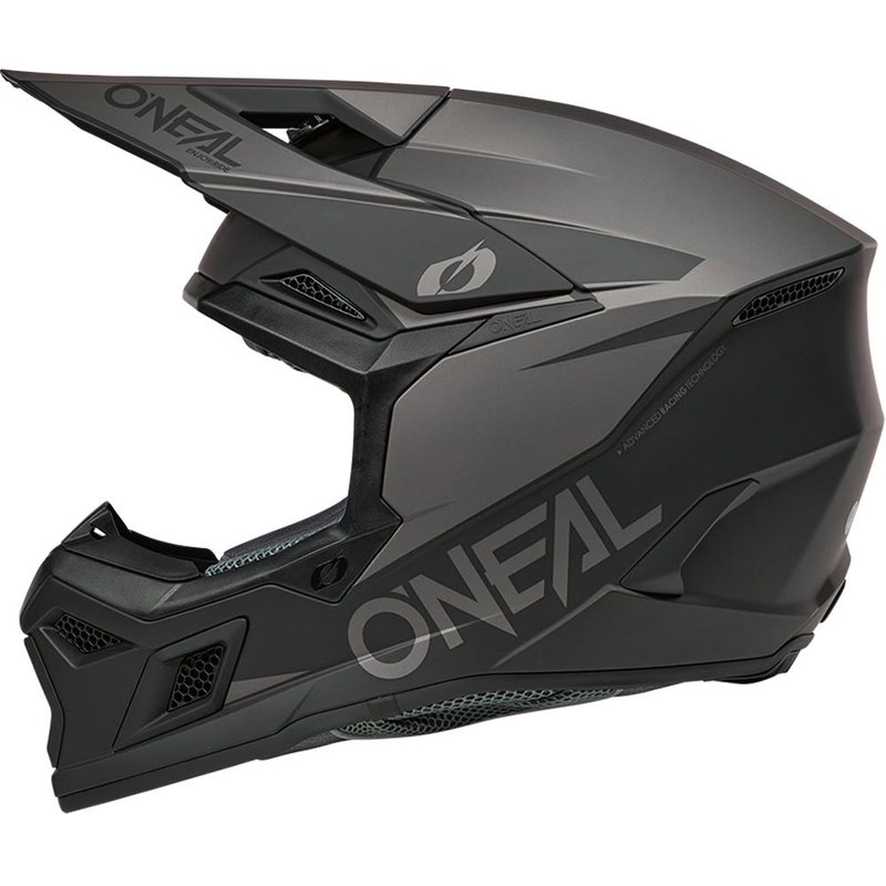 Motokrosa ķivere O´Neal 3SRS Solid matēta melna-pelēka