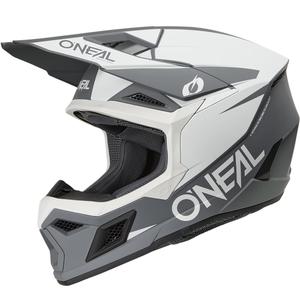 Motokrosa ķivere O´Neal 3SRS Solid matēta balti pelēka
