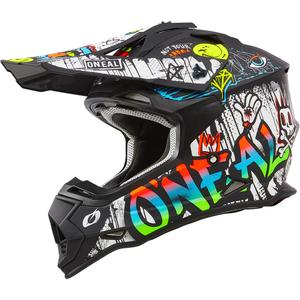 Motokrosa ķivere O´Neal 2SRS Rancid matēta melna-balta