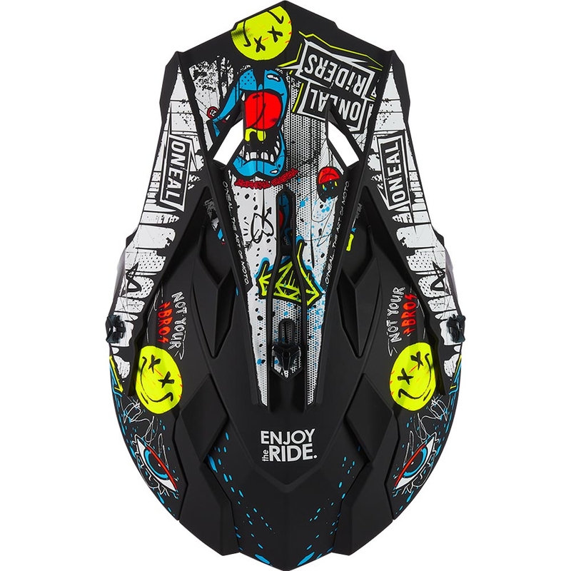 Motokrosa ķivere O´Neal 2SRS Rancid matēta melna-balta
