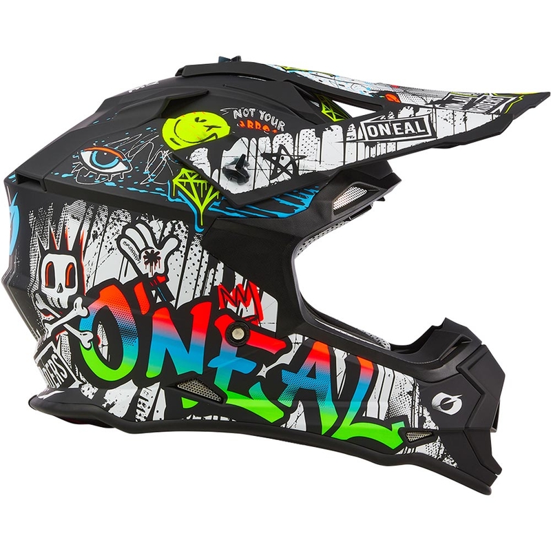 Motokrosa ķivere O´Neal 2SRS Rancid matēta melna-balta