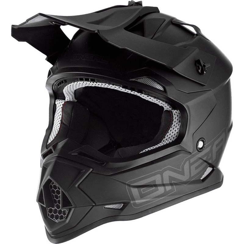 Motokrosa ķivere O´Neal 2SRS plakana matēta melna