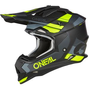 Motokrosa ķivere O´Neal 2SRS Spyde matēta melna-pelēka-fluorēta dzeltena