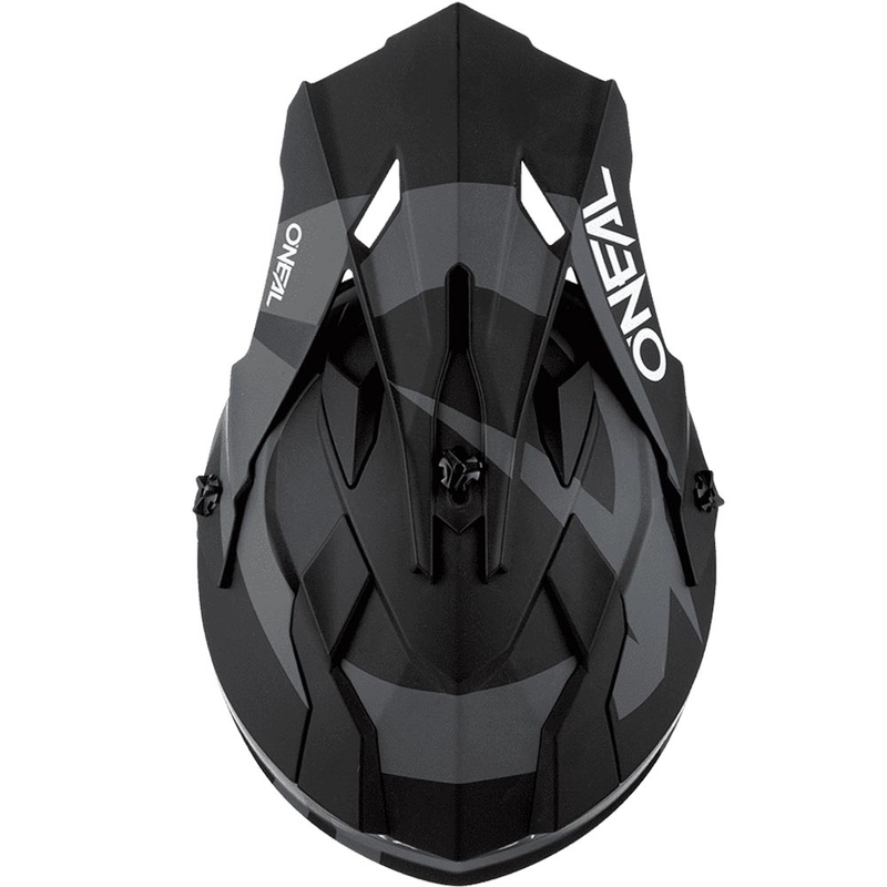 Motokrosa ķivere O´Neal 2SRS Slick melna-pelēka