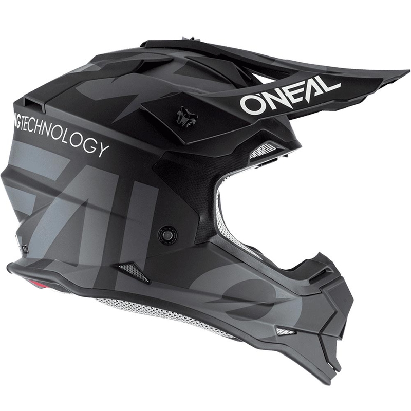 Motokrosa ķivere O´Neal 2SRS Slick melna-pelēka