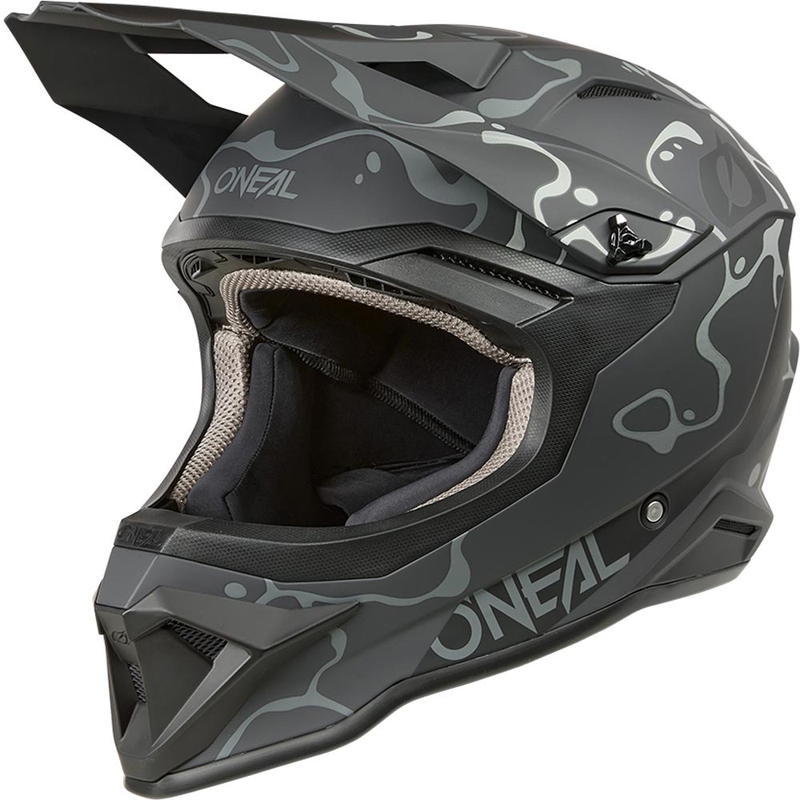 Motokrosa ķivere O´Neal 1SRS Splash matēta melna-pelēka