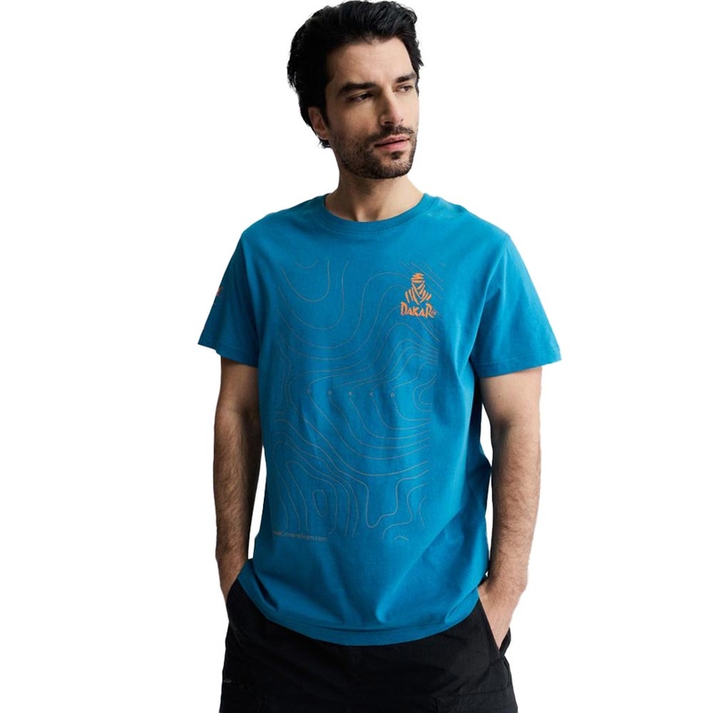 Dakaras kartes T-krekls, zils