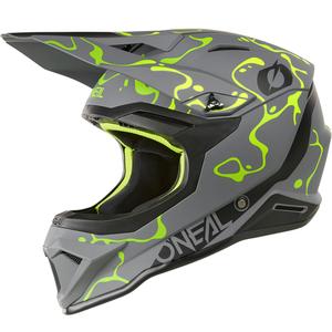 Motokrosa ķivere O´Neal 1SRS Splash matēta pelēka-fluorēta dzeltena
