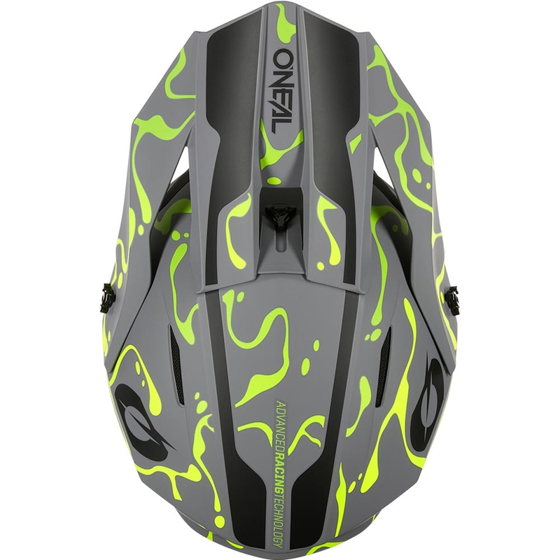 Motokrosa ķivere O´Neal 1SRS Splash matēta pelēka-fluorēta dzeltena
