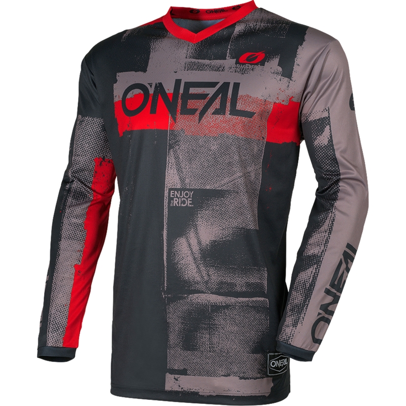 Motokrosa krekls O'Neal Element Roller pelēksarkans