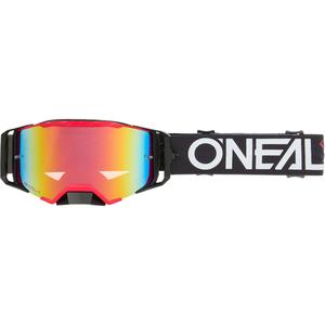 Motokrosa brilles O´Neal B-33 Hexa melnas-sarkanas (irīdija sarkans pleksiglass)