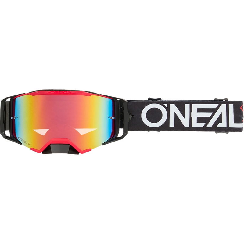 Motokrosa brilles O´Neal B-33 Hexa melnas-sarkanas (irīdija sarkans pleksiglass)