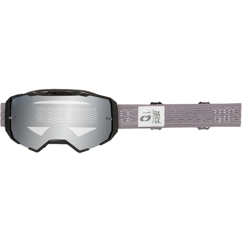 Motokrosa brilles O´Neal B-22 Static pelēkas (sudrabaini spoguļotas pleksiglasa)
