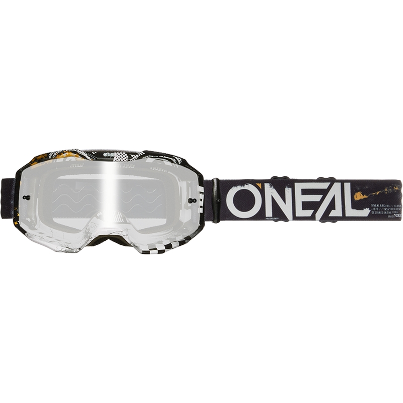 Motokrosa brilles O´Neal B-10 Attack melni baltas (sudraba pleksiglass)